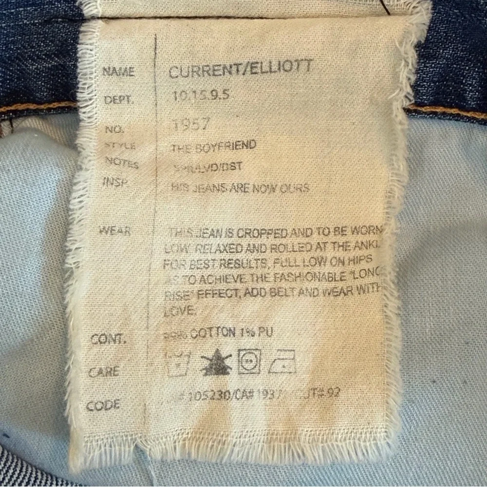 Current/Elliot Distressed Boyfriend Jeans